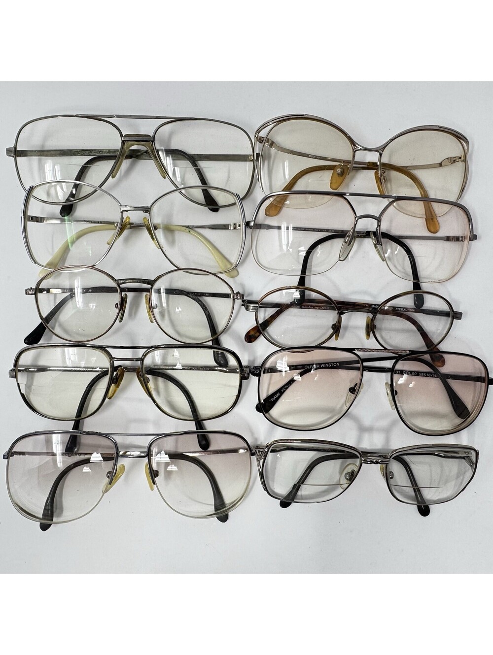 Lot of 10 Vintage Eyeglass Frames 70s 80s 90s Mixed Styles E